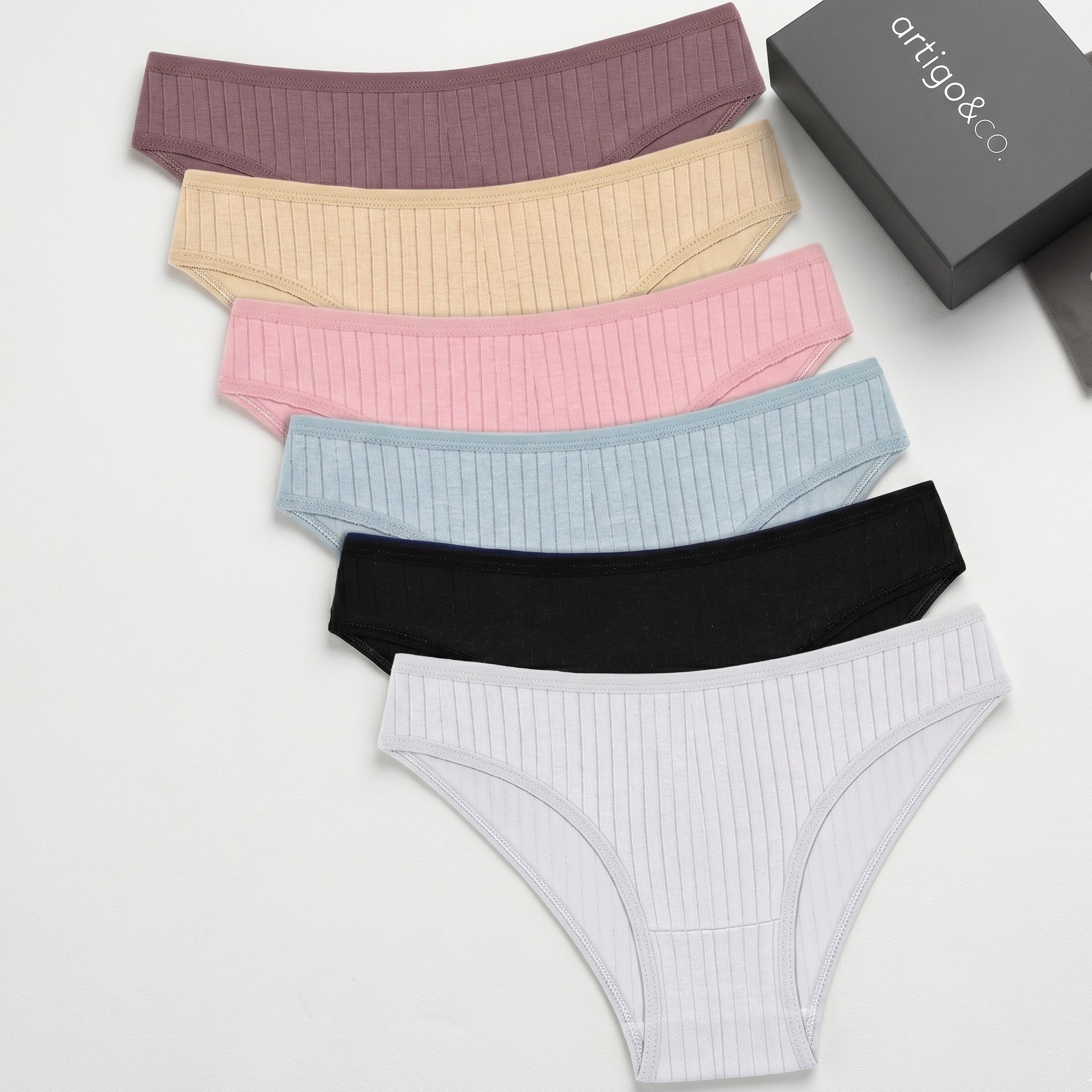 StripeSoft™ 6PCS Cotton Brief Set