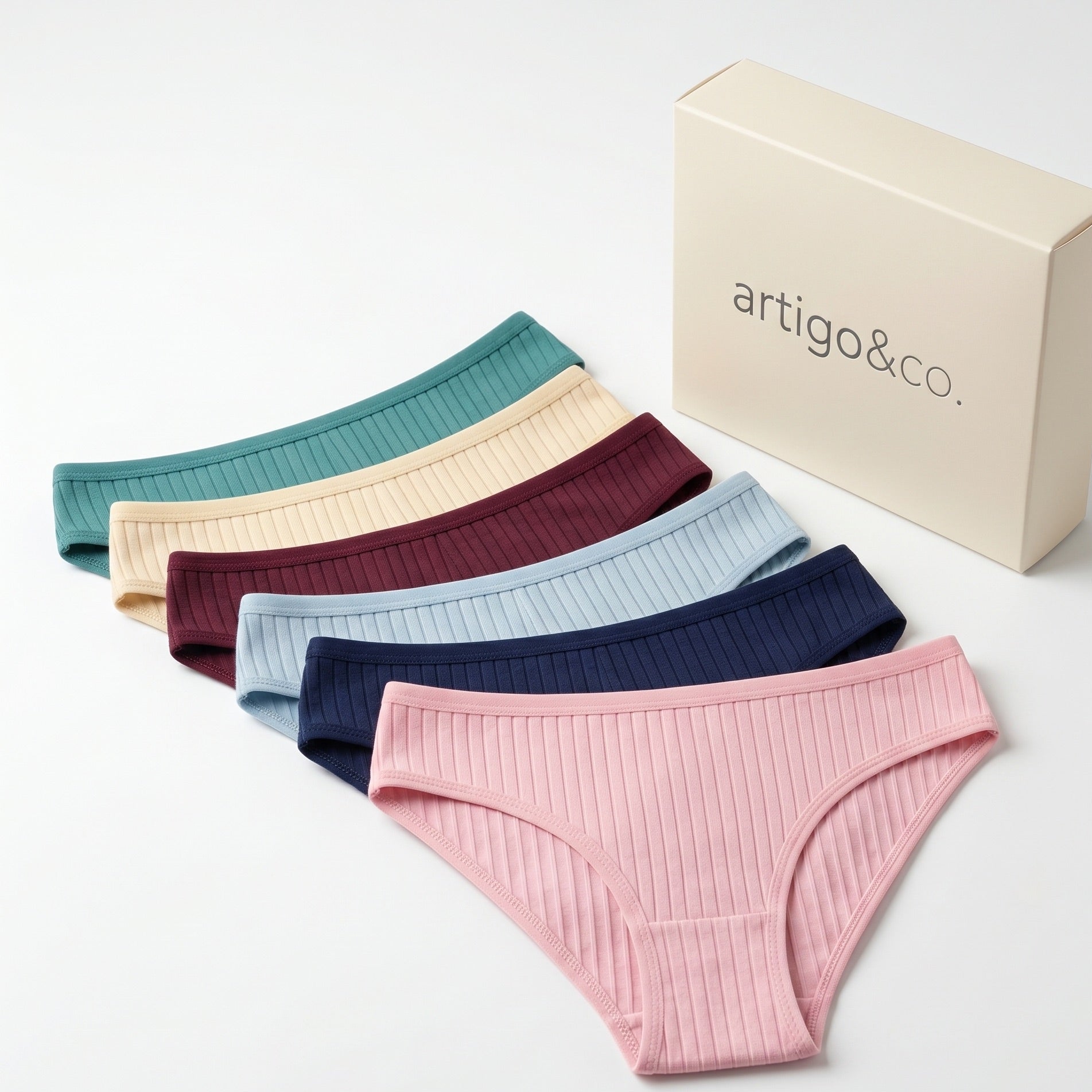 StripeSoft™ 6PCS Cotton Brief Set