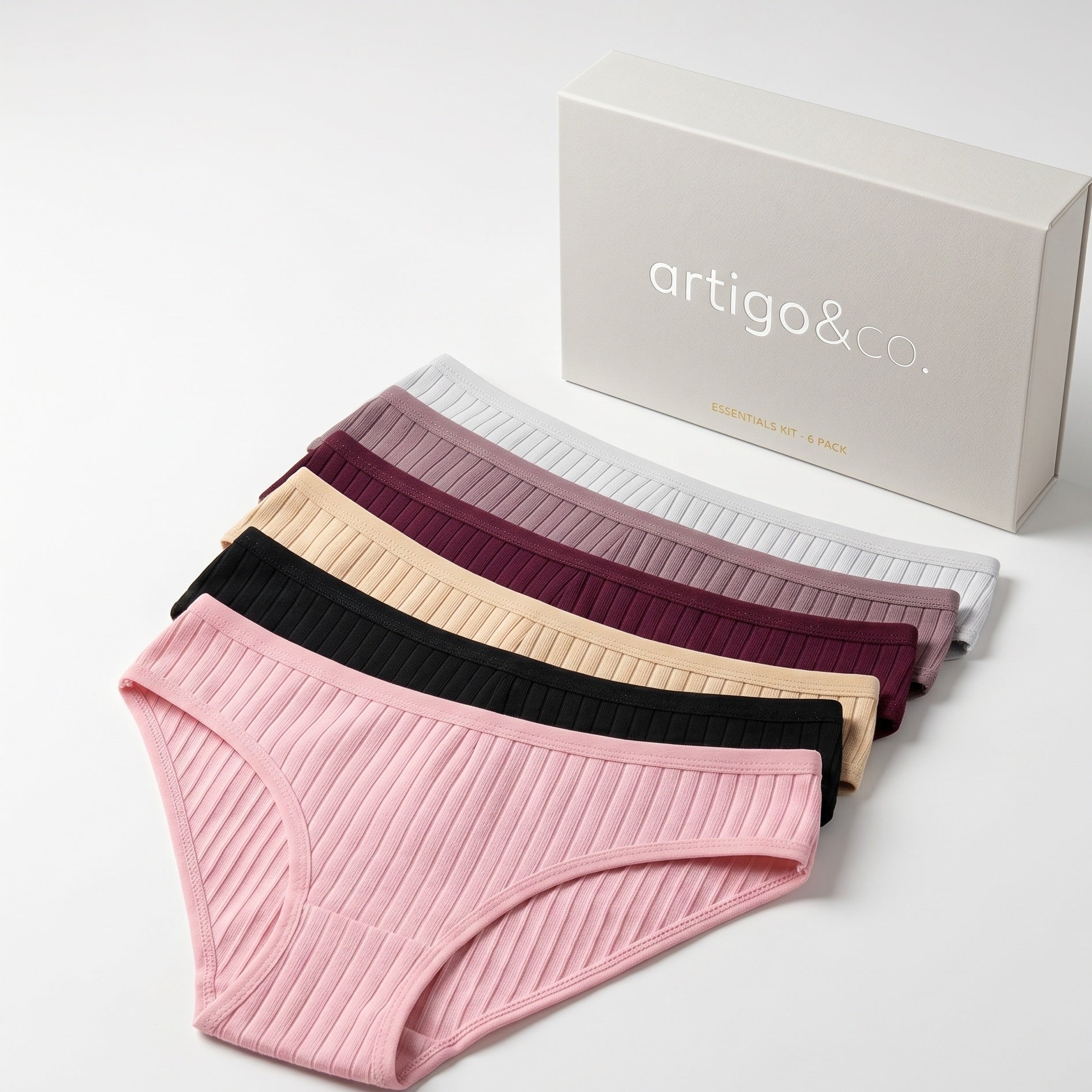 StripeSoft™ 6PCS Cotton Brief Set